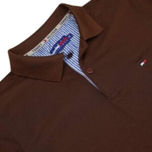 Pique lacos T-Shirt  (coffee) - Image 2