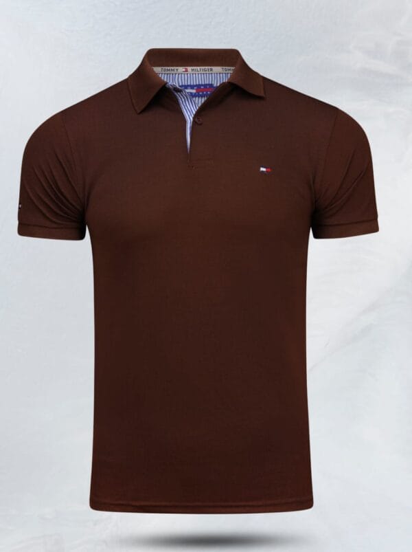 Pique lacos T-Shirt  (coffee)