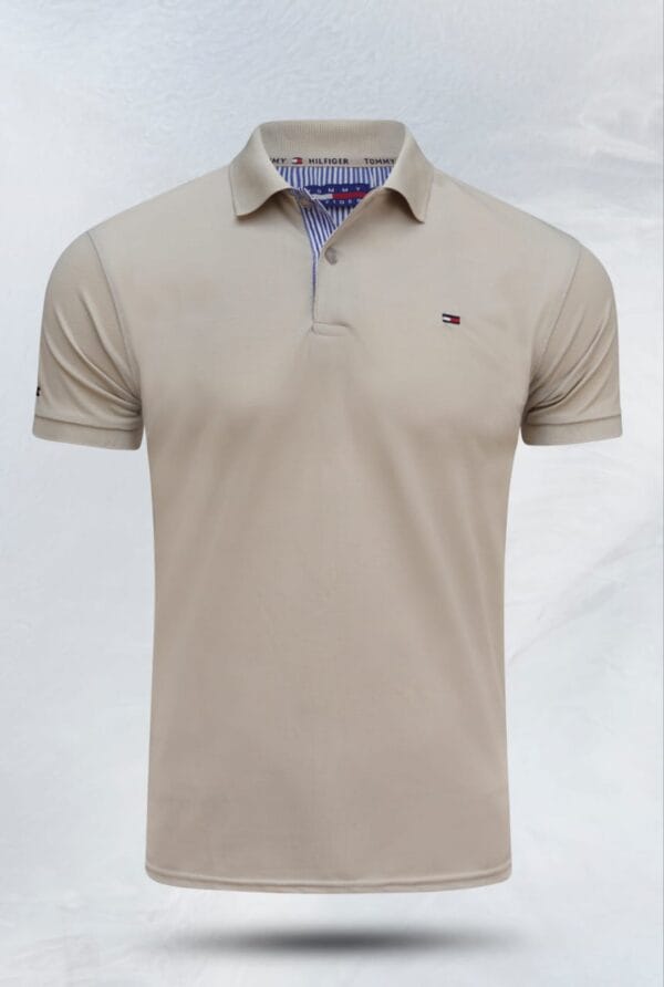 Pique lacos T-Shirt  (light cream)